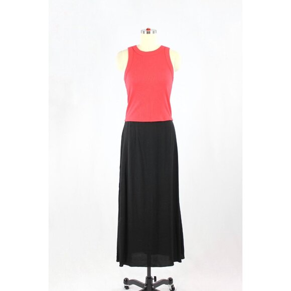Aritzia WILFRED Classic Black Crepe High Waisted A-Line Midi Skirt, Size 6 - Picture 1 of 14